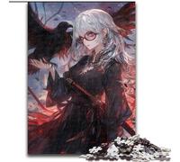 Puzzle da 1000 pezzi per adolescenti Anime Crow Girl, giocattoli, giochi educativi, antistress, decorazioni per la casa uniche e regali (dimensioni 50x75cm)
