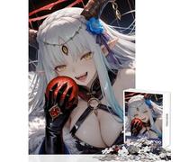Puzzle da 1000 pezzi per adolescenti Anime Demon Girl con mela rossa Decorazione per la casa Giocattoli Regali di Babbo Natale segreto Gioco rompicapo Collezione di artisti Belle arti 38x52cm