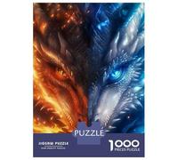 Puzzle Da 1000 Pezzi Per Adolescenti Anime Dragon Fire And Ice Puzzle Per Adulti Giocattolo Decorazione Da Parete Taglio Di Precisione Regali Antistress 38x26cm/1000pcs