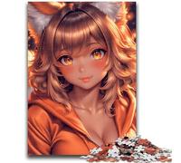 Puzzle da 1000 pezzi per adolescenti Anime Fox Girl Giocattolo educativo intellettuale decomprimente Regali di Babbo Natale segreto 50x75cm
