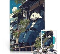 Puzzle da 1000 pezzi per adolescenti Anime giapponese dell'orso panda Analisi e logica con pezzi completamente interconnessi di forma casuale 38x26cm