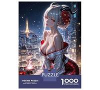 Puzzle Da 1000 Pezzi Per Adolescenti Anime Girl in Kimono Puzzle Per Adulti Gioco Pratico Assemblaggio Di Modelli Regali Unici Per Compleanni E Occasioni Speciali 70x50cm/1000pcs
