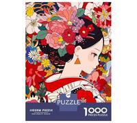 Puzzle Da 1000 Pezzi Per Adolescenti Anime Girl Kimono Flowers Puzzle Per Adolescenti Gioco Pratico Decorazione Murale Difficile Da Completare 70x50cm/1000pcs
