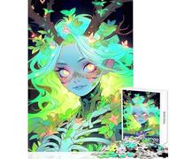 Puzzle da 1000 pezzi per adolescenti Anime Ragazza spirito della foresta luminosa Giocattoli antistress Regali di Babbo Natale segreto Giochi educativi Migliorare l'amore tra coppie Dimensioni 38x26cm