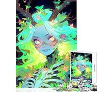 Puzzle da 1000 pezzi per adolescenti Anime Ragazza spirito della foresta luminosa Giocattoli antistress Regali di Babbo Natale segreto Giochi educativi Migliorare l'amore tra coppie Dimensioni 50x75cm
