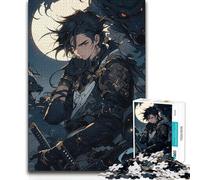 Puzzle da 1000 pezzi per adolescenti Anime Samurai con draghi Decorazione da parete Giochi rilassanti Adatto dai 14 anni in su 38x26cm