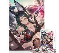 Puzzle da 1000 pezzi per adolescenti Anime Volpe Ragazza con Kunai Giocattoli antistress Regali per donne Uomini Giochi per famiglie Interessanti riduzione dello stress Dimensioni 38x52cm