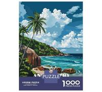 Puzzle Da 1000 Pezzi Per Adolescenti Anse Lazio Seychelles Tropical Beach Puzzle Per Adulti Gioco Pratico Analisi E Logica Regalo Di Compleanno, Regali, 52x38cm/1000pcs