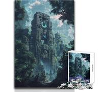 Puzzle da 1000 pezzi per adolescenti, antiche rovine nella giungla, rompicapo, giochi per famiglie, analisi e logica, giocattolo da parete, dimensioni 50x75cm