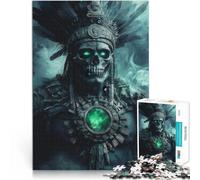 Puzzle da 1000 pezzi per adolescenti Antico guerriero azteco Sfida di gioco educativo giocattolo con poster abbinato e foglio di quiz 38x26cm
