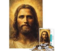 Puzzle da 1000 pezzi per adolescenti antico ritratto di Gesù Cristo puzzle per adulti giocattolo decorativo da parete migliora la memoria compleanni e altre occasioni (38x26cm)