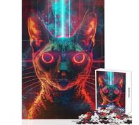 Puzzle da 1000 pezzi per adolescenti antico rituale del gatto giocattoli antistress ottimi regali e giocattoli gioco per famiglie interazione genitore-figlio dimensioni 38x52cm