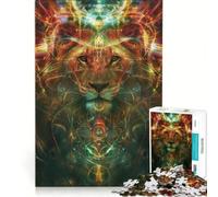 Puzzle da 1000 pezzi per adolescenti, antico rituale del leone, gioco rilassante, stimolante da completare, per rafforzare l'amore tra le coppie 38x26cm