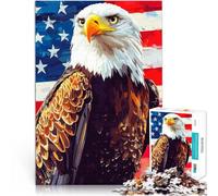 Puzzle da 1000 pezzi per adolescenti Aquila calva americana Gioco intellettuale giocattolo Regalo di compleanno, regali, arte murale 75x50cm