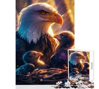 Puzzle da 1000 pezzi per adolescenti aquila calva con aquilotti giocattoli antistress regali di Babbo Natale segreto gioco rompicapo lista dei desideri con Babbo Natale dimensioni 50x75cm