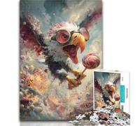 Puzzle da 1000 pezzi per adolescenti, aquila che mangia lecca-lecca, regali per adolescenti, gioco stimolante e gioco in famiglia, regali di Babbo Natale segreto, 50x75cm