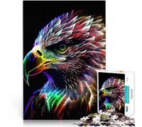 Puzzle da 1000 pezzi per adolescenti Aquila colorata Giocattoli educativi per l'apprendimento Giochi per famiglie Un'opera d'arte 38x52cm