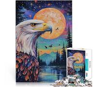 Puzzle da 1000 pezzi per adolescenti Aquila dipinta a colori Giocattoli di gioco impegnativi è ideale come regalo per tutta la famiglia 50x70cm