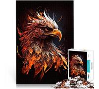 Puzzle da 1000 pezzi per adolescenti Aquila Uccello Animale Fuoco Gioco a quiz Ogni pezzo è unico - Gioco divertente e stimolante per tutta la famiglia 52x38cm