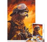 Puzzle da 1000 pezzi per adolescenti Aquila Vigile del fuoco Decorazione per la casa Giocattoli Regali di Babbo Natale segreto Gioco rompicapo Collezione di artisti Belle arti Dimensioni 38x52cm