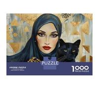 Puzzle Da 1000 Pezzi Per Adolescenti Arabian Nights Woman Cat Art Print Puzzle Per Adulti Gioco Pratico Antistress Regali Per Amici E Familiari 52x38cm/1000pcs