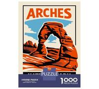 Puzzle Da 1000 Pezzi Per Adolescenti Arches National Park Vintage Travel Poster Puzzle Per Adolescenti Giocattoli Fai Da Te Corsa Di Velocità Manuale Regali Unici Per Compleanno E Natale 70x50cm/1000p