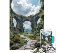 Puzzle da 1000 pezzi per adolescenti archi ricoperti di vegetazione in un giardino lussureggiante Puzzle per adulti rompicapo schema di assemblaggio per allenare la mente (dimensioni 38x26cm)
