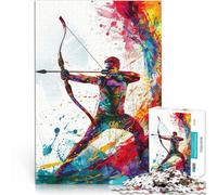 Puzzle da 1000 pezzi per adolescenti Arciere dinamico Giocattoli educativi per l'apprendimento Giochi per famiglie grande regalo 38x26cm