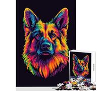 Puzzle da 1000 pezzi per adolescenti arcobaleno pastore tedesco decorazione per la casa giocattoli regali per donne e uomini gioco educativo per migliorare l'amore tra coppie dimensioni 50x75cm