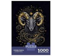 Puzzle Da 1000 Pezzi Per Adolescenti Aries Zodiac Horoscope T-Shirt Puzzle Antistress Giocattolo Decorazione Per La Casa Gioco Stimolante Regali 70x50cm/1000pcs