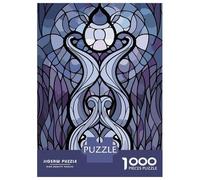 Puzzle Da 1000 Pezzi Per Adolescenti Art Nouveau Stained Glass Design Puzzle Per Adolescenti Giocattoli Fai Da Te Corsa Di Velocità Manuale Regali Unici Per Compleanno E Natale 52x38cm/1000pcs