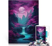 Puzzle da 1000 pezzi per adolescenti Arte al neon del paesaggio giapponese Regali di giochi impegnativi Giocattoli per la decorazione della casa 75x50cm