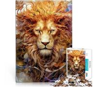 Puzzle da 1000 pezzi per adolescenti Arte animale del leone selvaggio Gara di velocità delle mani Migliorare l'amore tra le coppie 52x38cm