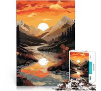 Puzzle da 1000 pezzi per adolescenti Arte astratta della valle del fiume Regali di giochi impegnativi Gioco educativo per compleanno e Natale 38x26cm