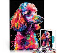 Puzzle da 1000 pezzi per adolescenti Arte colorata del barboncino Gioco impegnativo con pezzi completamente interconnessi di forma casuale 75x50cm