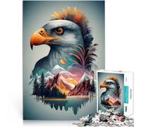 Puzzle da 1000 pezzi per adolescenti Arte del falco Difficile da completare ma divertente e umoristico Gioco educativo per compleanno e Natale 38x26cm