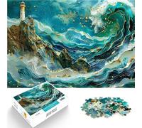 Puzzle da 1000 pezzi per adolescenti Arte del faro Difficile da completare ma divertente e umoristico Migliorare l'amore tra le coppie 38x26cm