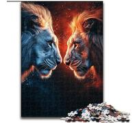 Puzzle da 1000 pezzi per adolescenti, arte del leone, analisi e logica, con pezzi completamente interconnessi e di forma casuale, per bambini dai 14 anni in su (dimensioni 50x75cm)