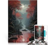 Puzzle da 1000 pezzi per adolescenti Arte del paesaggio fluviale Analisi e logica Decorazione murale Regali unici per compleanno e Natale 75x50cm