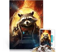 Puzzle da 1000 pezzi per adolescenti Arte del procione Difficile da completare ma divertente e umoristico Compleanno e regali unici 75x50cm