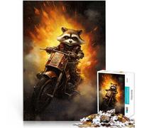 Puzzle da 1000 pezzi per adolescenti Arte del procione Giocattoli educativi per l'apprendimento Giochi per famiglie decorazione murale 38x26cm