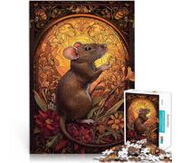Puzzle da 1000 pezzi per adolescenti Arte del ratto per il giocattolo di sfida del gioco educativo Lista dei desideri con Babbo Natale 50x70cm