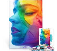 Puzzle da 1000 pezzi per adolescenti Arte del viso arcobaleno Gioco intellettuale giocattolo è ideale come regalo per tutta la famiglia 75x50cm
