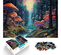 Puzzle da 1000 pezzi per adolescenti Arte della foresta psichedelica Analisi e logica con pezzi completamente interconnessi di forma casuale 75x50cm