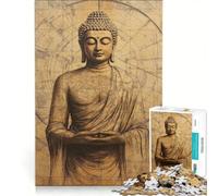 Puzzle da 1000 pezzi per adolescenti, arte della meditazione Buddha, giocattolo decorativo da parete, decorazione per la casa, per compleanno, Natale 50x75cm