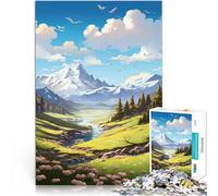 Puzzle da 1000 pezzi per adolescenti Arte delle montagne primaverili Gioco pratico Attività divertenti a casa, regali di compleanno, regali di viaggio, 75x50cm