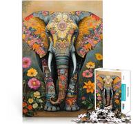 Puzzle da 1000 pezzi per adolescenti arte dell'elefante Difficile da completare ma divertente e umoristico regali per amici e familiari 50x70cm