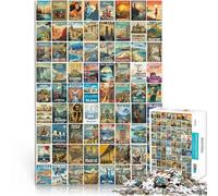 Puzzle da 1000 pezzi per adolescenti arte dell'unione di poster di viaggio Gioco educativo per famiglie Migliorare l'amore tra le coppie 38x26cm