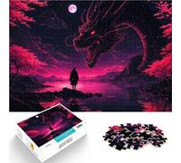Puzzle da 1000 pezzi per adolescenti Arte fantasy del drago e dell'uomo Giocattoli educativi Migliorare l'amore tra le coppie 52x38cm