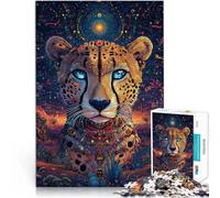 Puzzle da 1000 pezzi per adolescenti Arte fantasy del ghepardo giochi divertenti per famiglie perché è ideale come regalo per tutta la famiglia 75x50cm